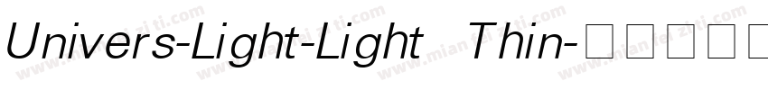 Univers-Light-Light Thin字体转换